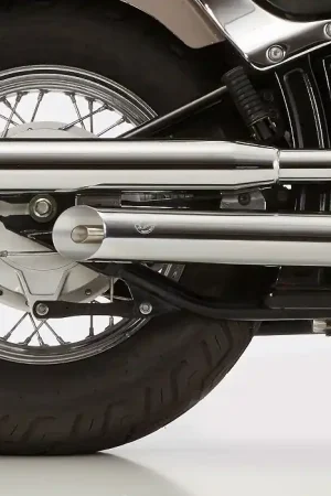 Offerta Sistema di scarico Falcon "Cromo Line - Slash Cut" Yamaha XVS 650 Drag Star e Classic con EG-BE